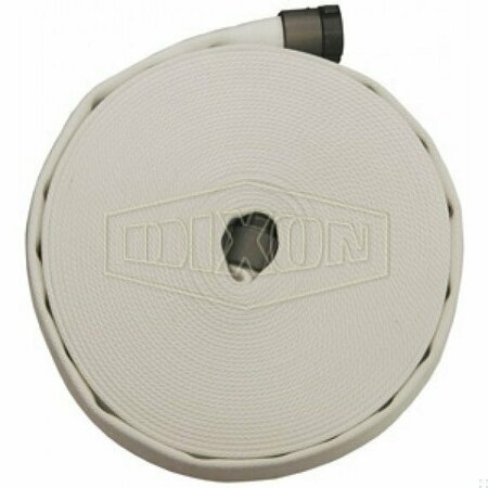 DIXON Coupled Single Jacket Fire Hose, 1-1/2 in, NST NH, 100 ft L, 135 psi Working, Aluminum, Domestic A315100RAF